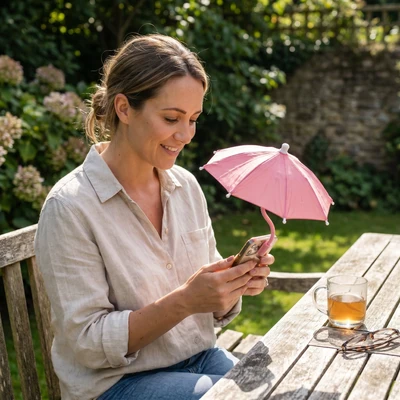 Phone Umbrella Accessory Portable Sunshade Holder - Image 1